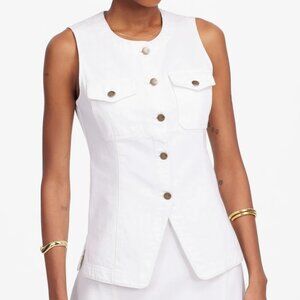 Madewell Denim High Crewneck Vest Size 6